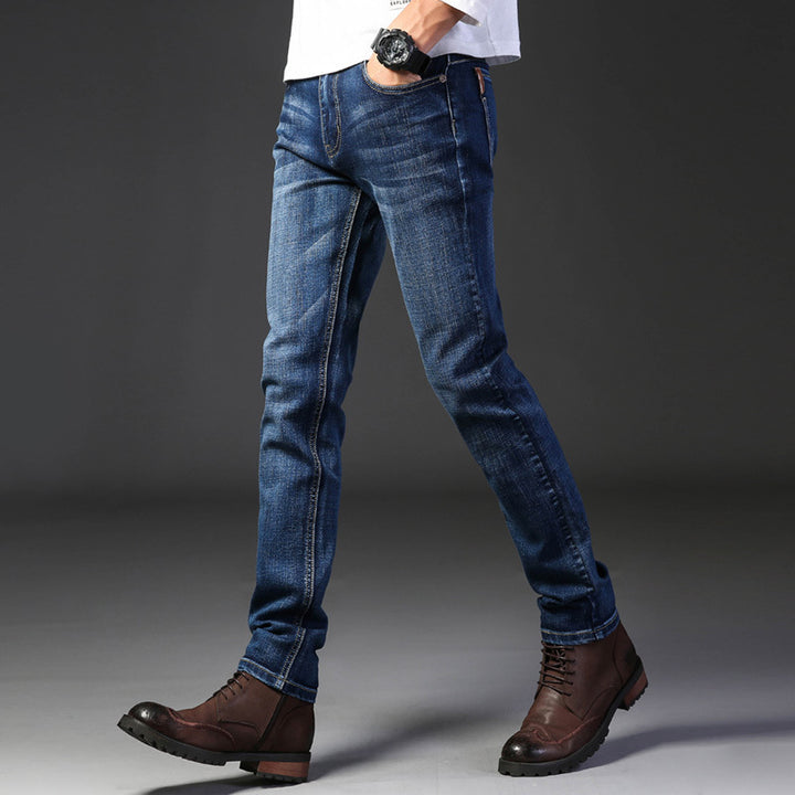 Herren schmal geschnittene Jeans mit angenehmem Stretch-Anteil und modernen Details Drune