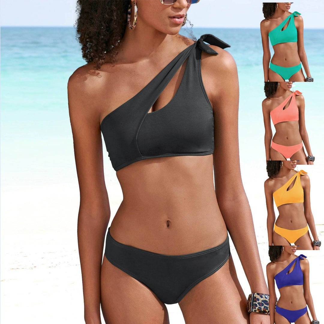 Damen asymmetrischer Bikini mit modischen Cut-Outs Drune