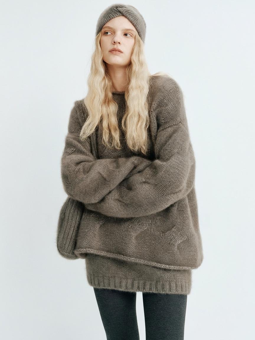 Damen Kuscheliger Oversized-Pullover aus mohair Drune