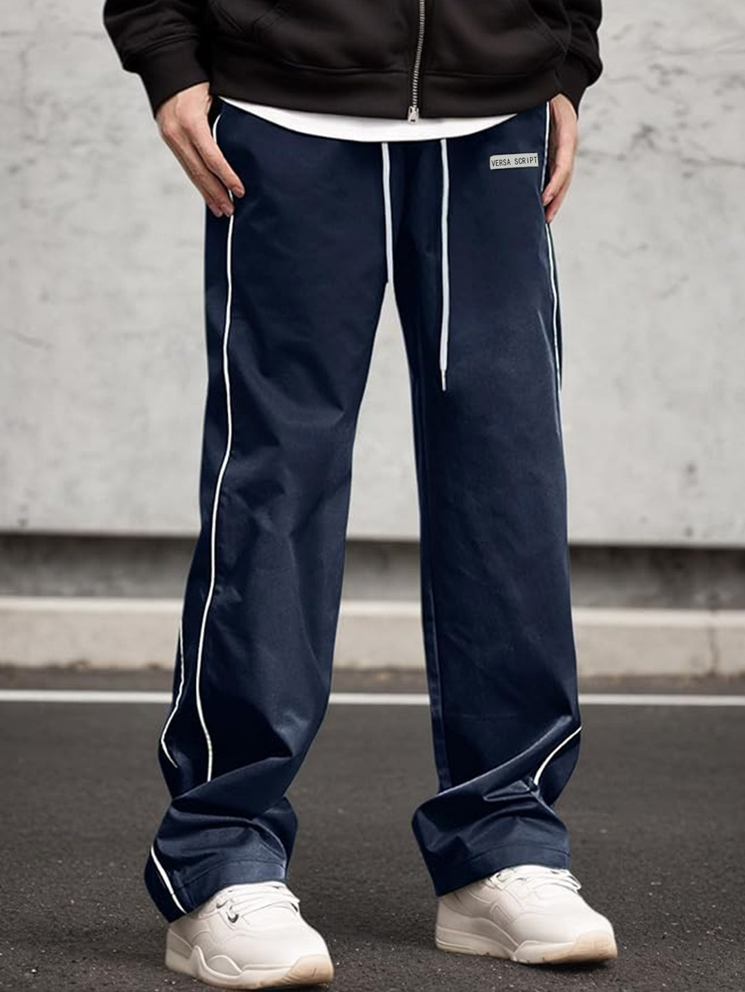 Herren Sportliche Freizeithose mit seitlichen Kontraststreifen Drune