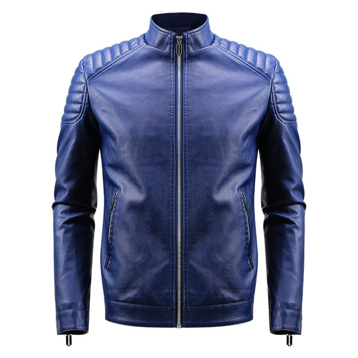 Herren Modische Kunstlederjacke mit strukturiertem Design Drune