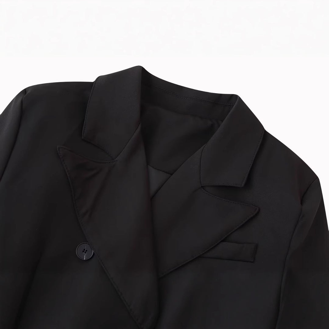 Damen elegante Blazerjacke mit schmaler Passform Drune