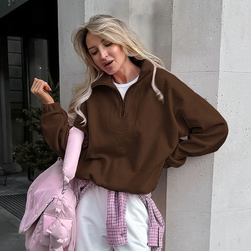 Damen Steppjacke mit hohem Kragen und Reißverschluss Drune