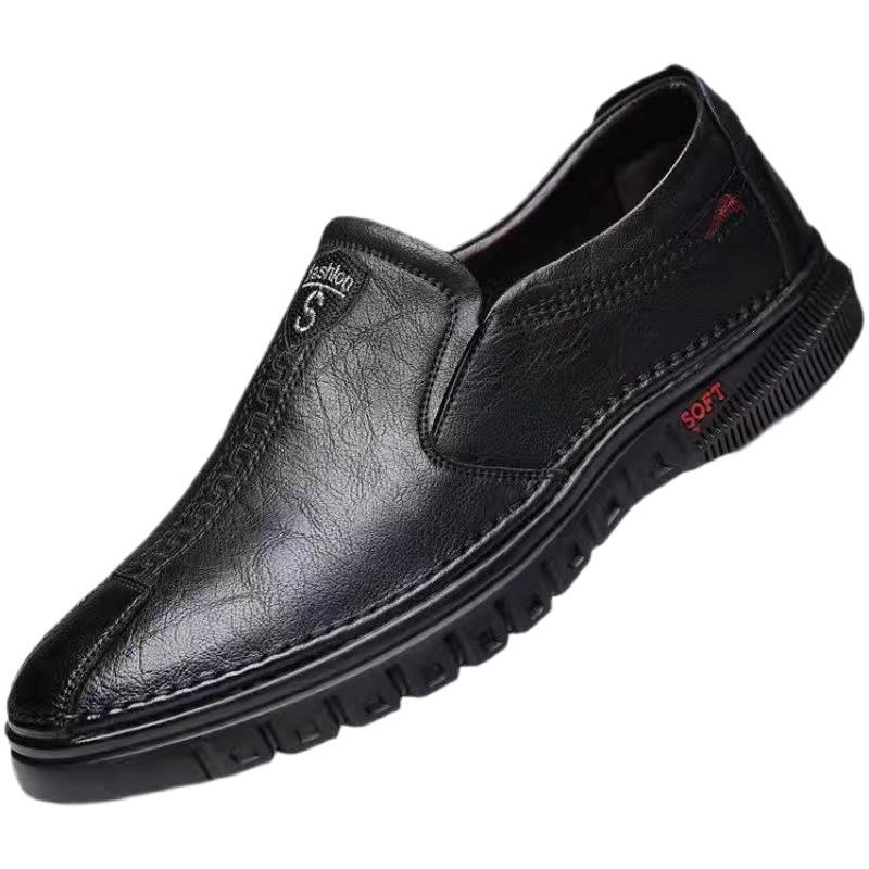 Herren Elegante und Bequeme Slip-On Lederschuhe Drune