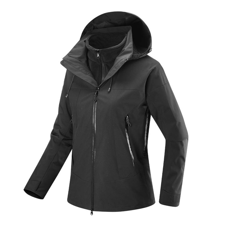 Damen Multikomfort Softshelljacke mit herausnehmbarem Fleece-Inlay und verstellbarer Kapuze Drune