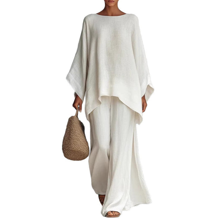 Damen luftiges Set aus weichem Stoff mit weitem Schnitt Drune