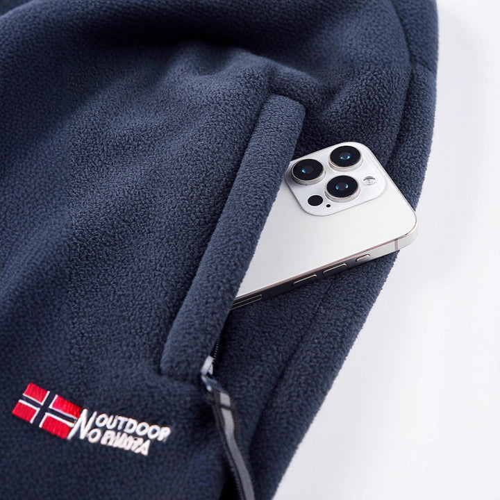 Herren Thermo‑Fleecehose mit hochfloriger Sherpa‑Innenfütterung und Reißverschlusstaschen Drune