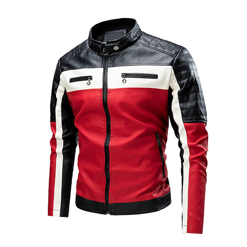Herren Bikerjacke mit Kontrastdetails Drune