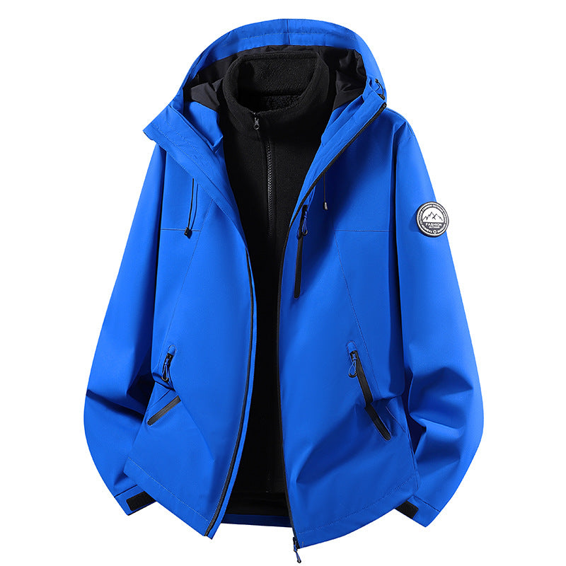 Damen sportive Regenjacke mit herausnehmbarem Fleece-Innenlayer und verstellbarer Kapuze Drune