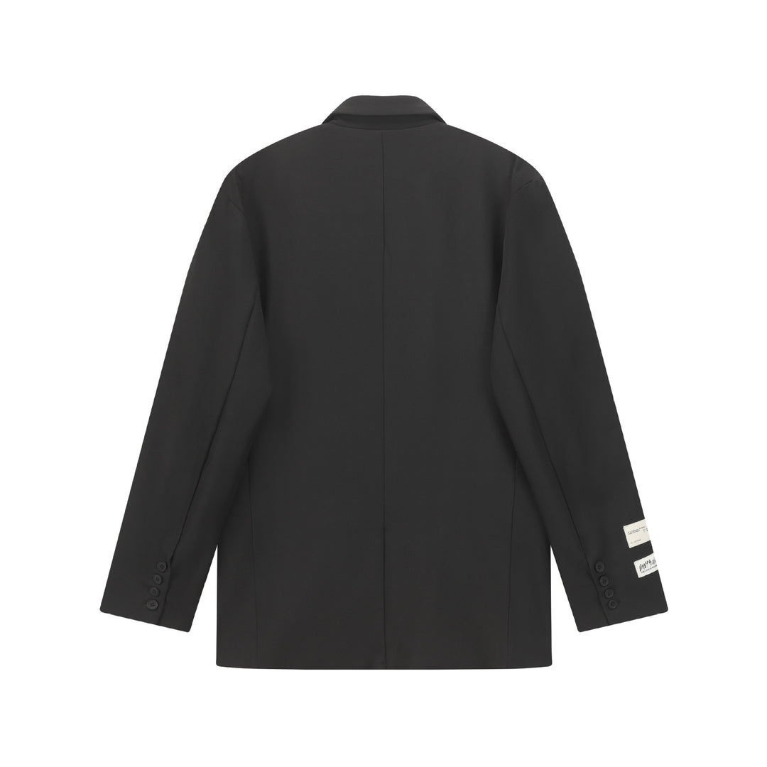 Damen Oversize Blazer mit Reverskragen, Zweiknopfleiste und Pattentaschen Drune