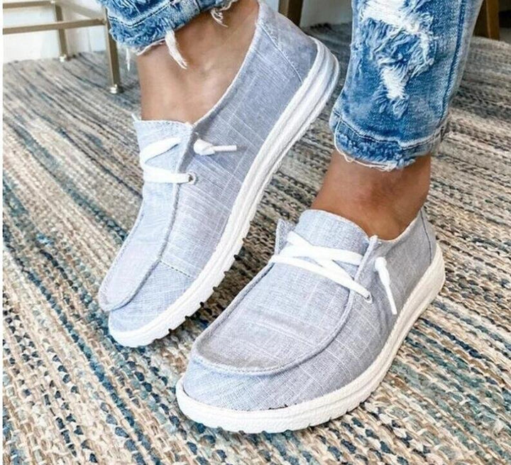 Damen Leichte Slip-On Sneakers aus atmungsaktivem Material mit rutschfester Sohle Drune