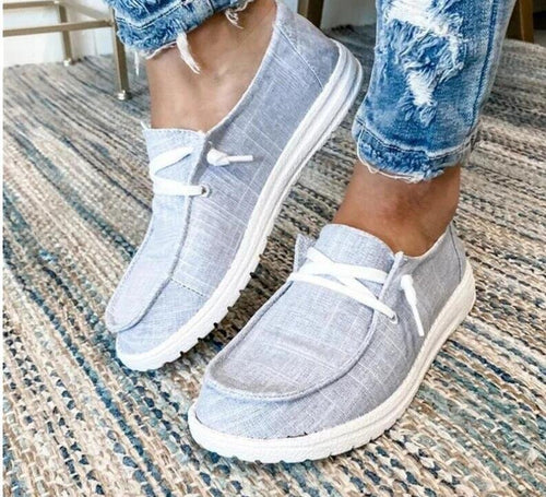 Damen Leichte Slip-On Sneakers aus atmungsaktivem Material mit rutschfester Sohle Drune