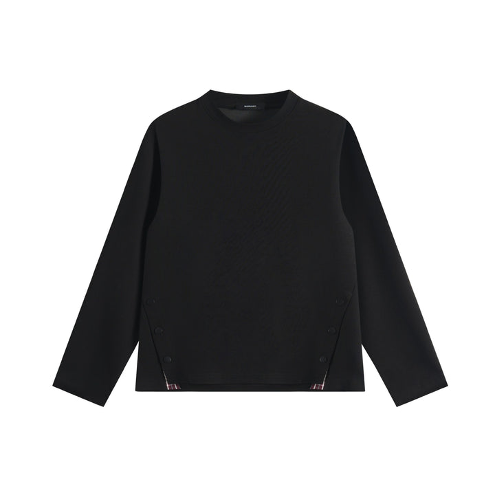 Unisex Oversize-Sweatshirt mit seitlichen Druckknopfleisten und Rundhals Drune