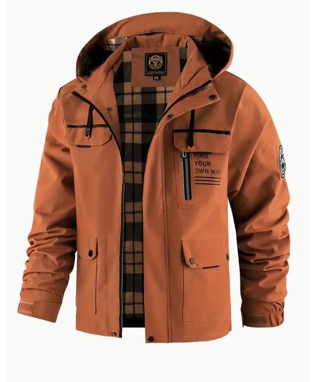 Herren nan urbaner Softshell-Parka mit Kapuze, verdecktem Zweiwege-Reißverschluss und Ärmeltasche Drune