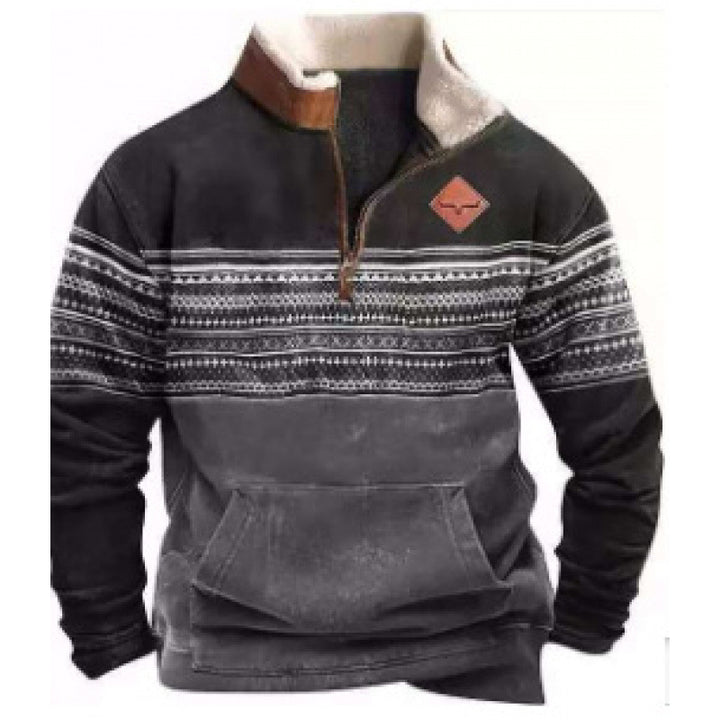 Herren Modischer Hoodie mit Kapuze und maritimem Druck Drune