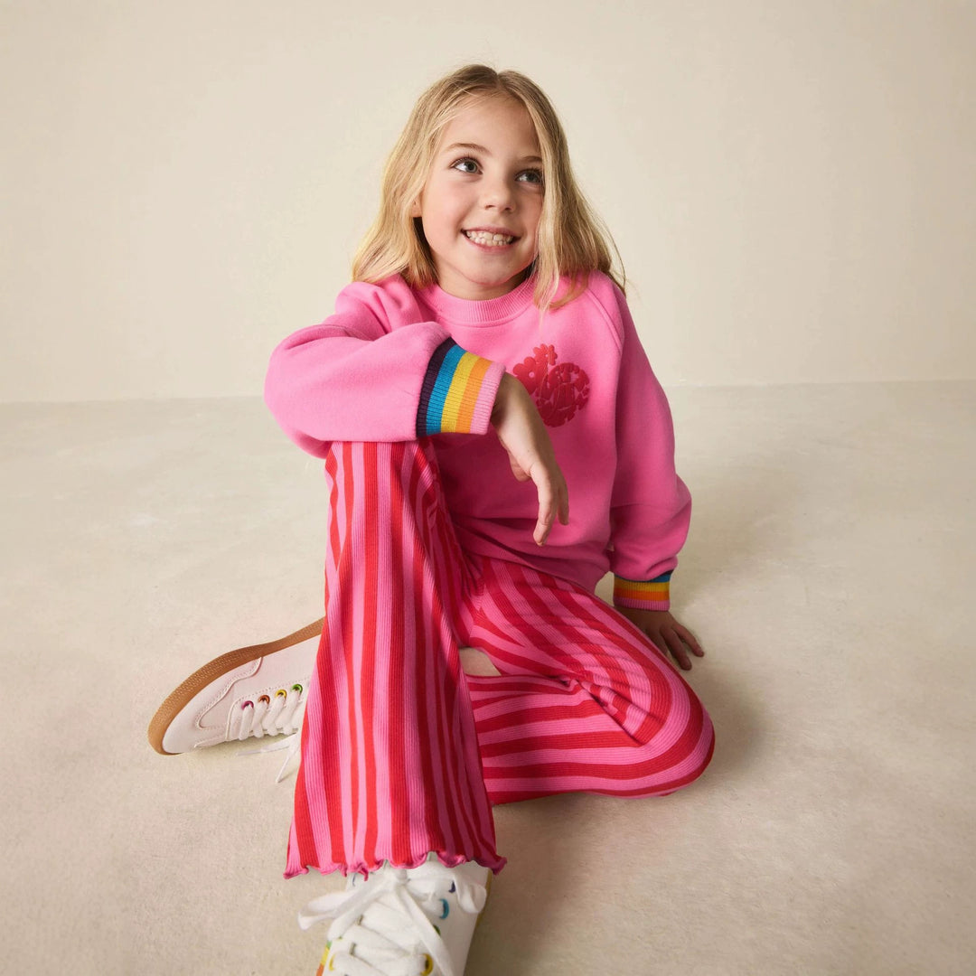Mädchen Leggings mit fröhlichem Streifenmuster Drune