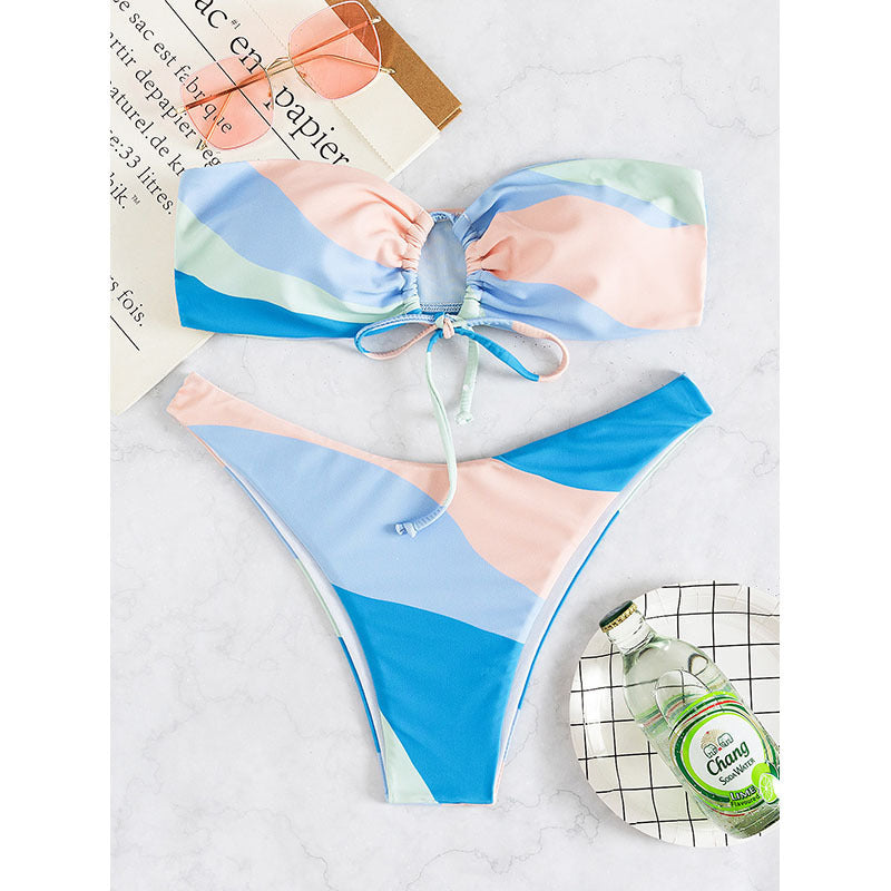Damen Bandeau-Bikini mit verspieltem Schnitt Drune