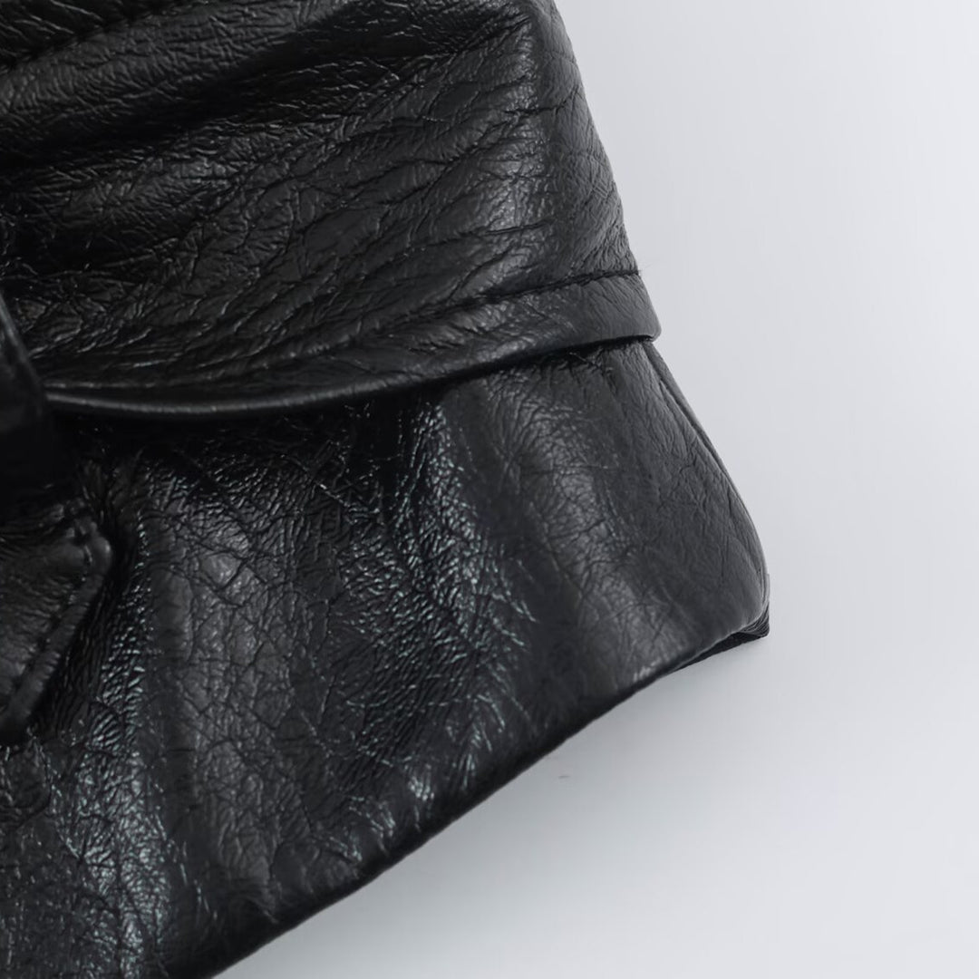 Damen Kurzjacke im Blousonstil mit hochabschließendem Kragen und Bindegürtel Drune