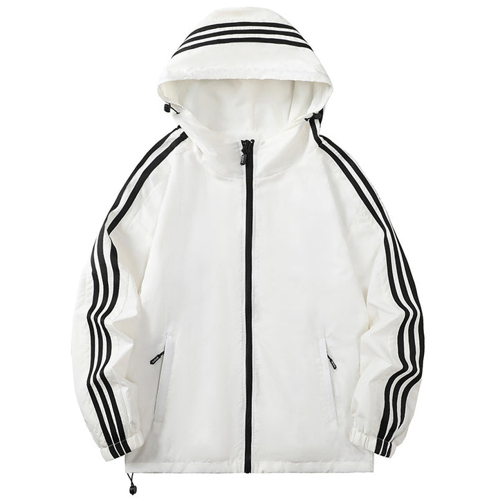 Herren Sportliche Übergangsjacke mit Kapuze und reflektierenden Akzenten Drune