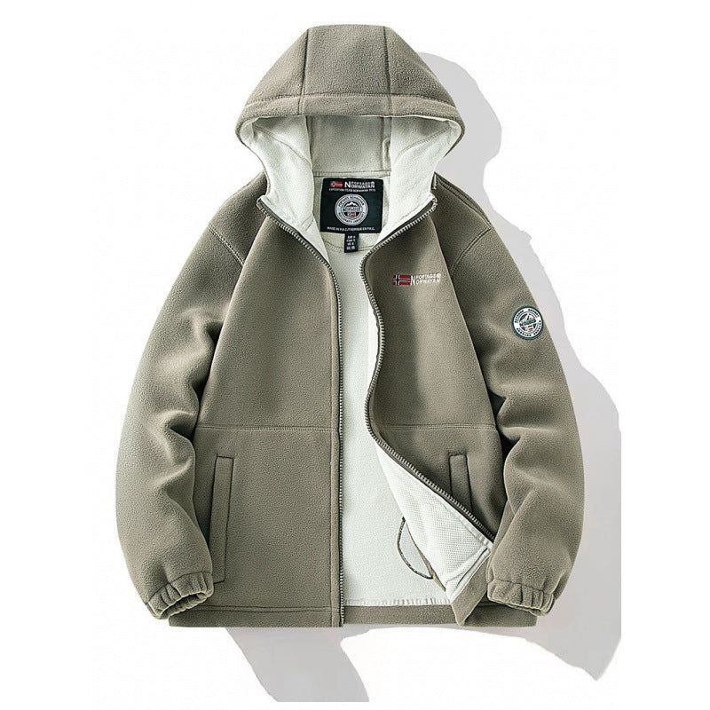 Herren Fleecejacke mit Kapuze Drune 1787797345