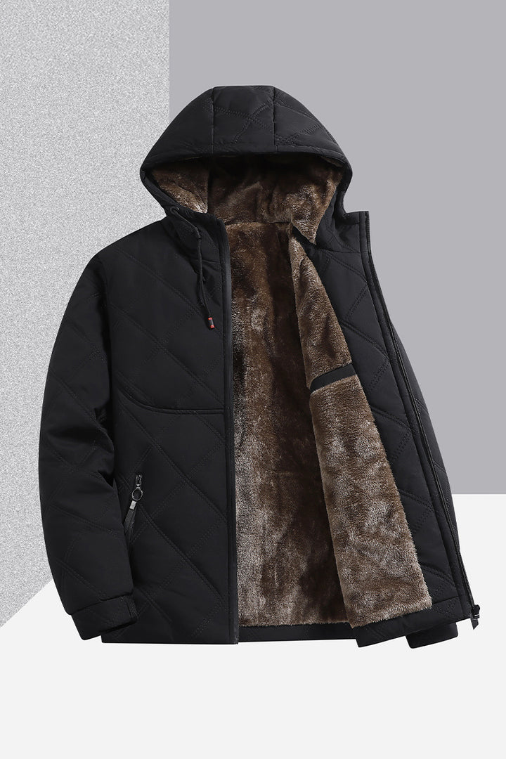 Herren Wattierte Steppjacke mit Kapuze Drune