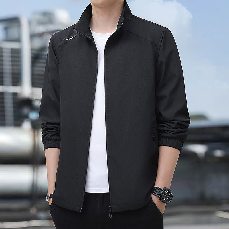 Herren Sportliche Freizeitjacke mit hohem Kragen Drune
