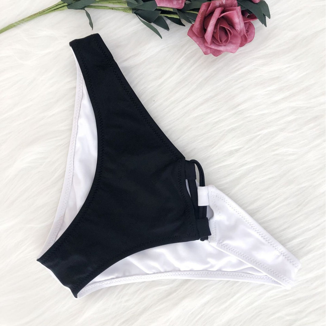 Damen Hochmodernes Bikini-Set mit asymmetrischem Schnitt und Schnürdetails Drune