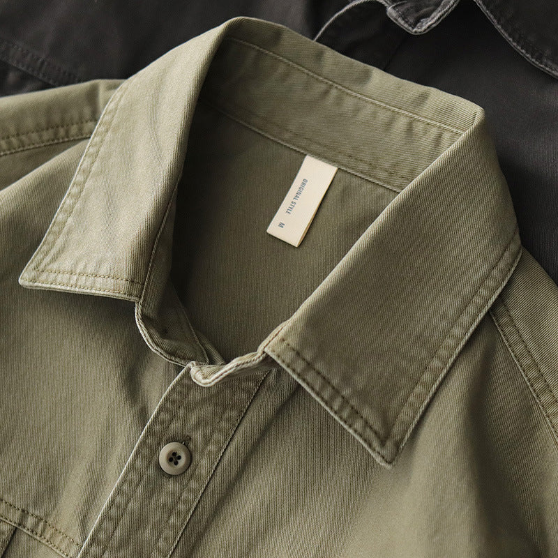Herren modische Utility-Hemdjacke mit praktischen Brusttaschen Drune