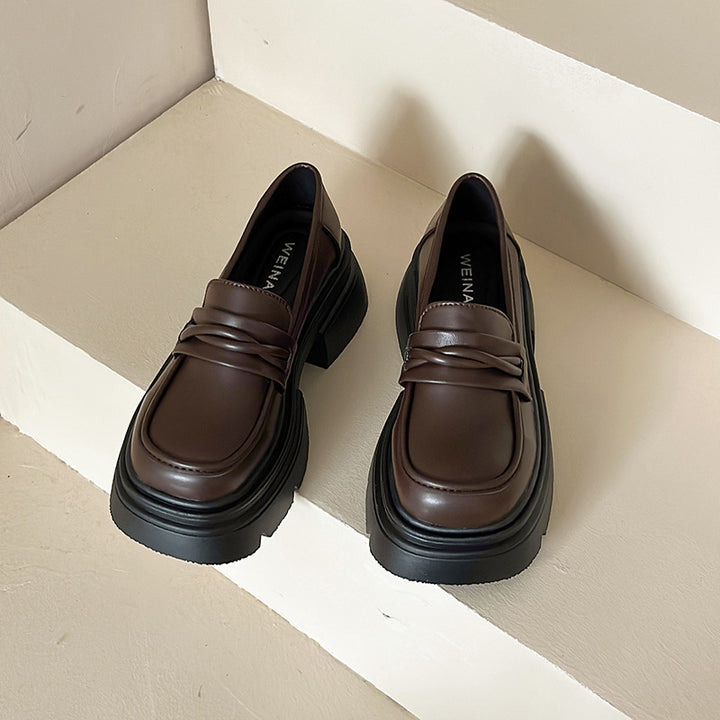 Damen Modische Lederslipper Drune