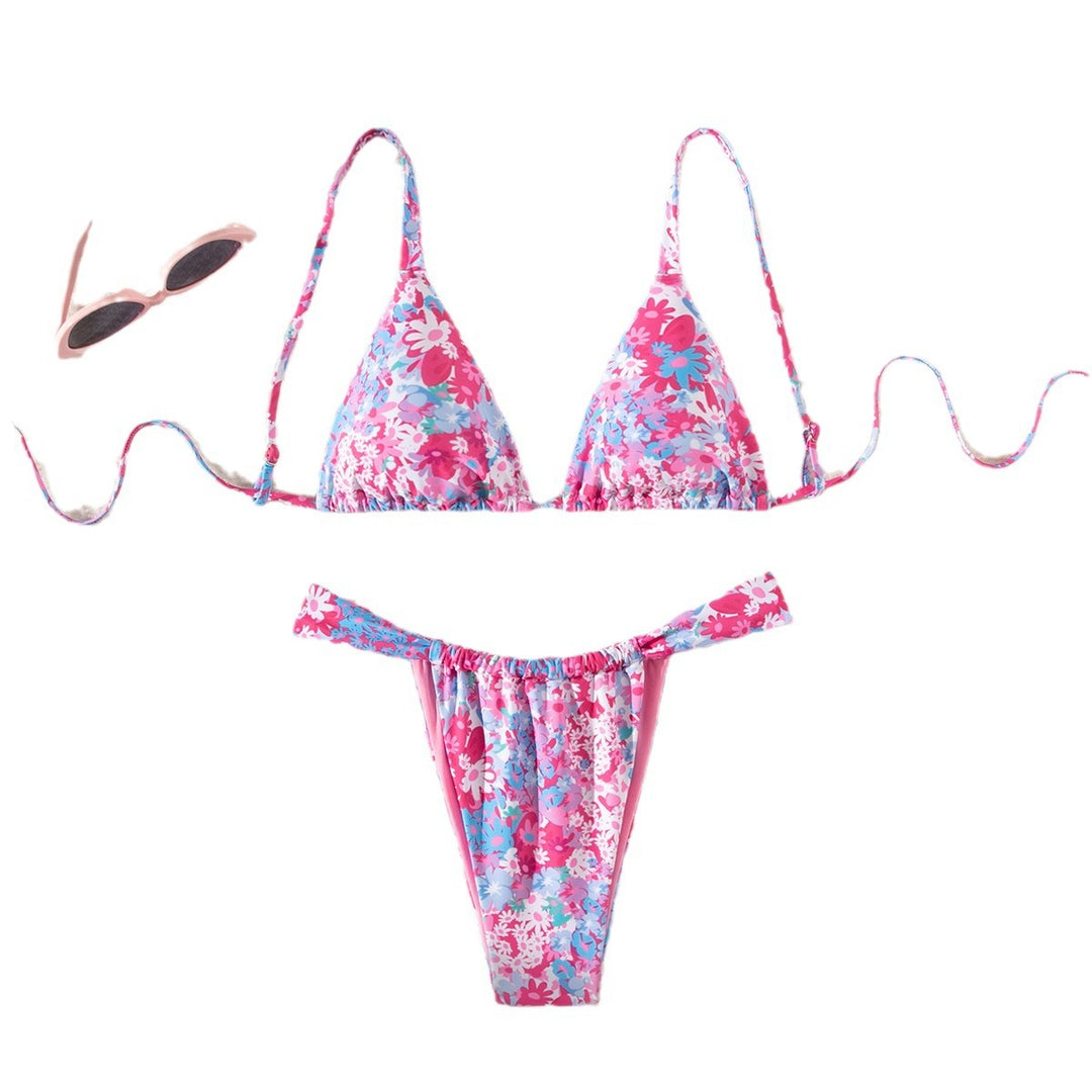 Damen Bikini-Set mit floralem Design und verstellbarem Schnitt Drune