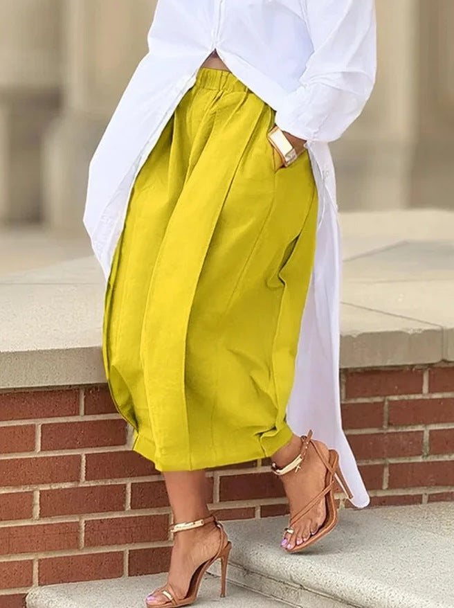 Damen Culotte-Hose mit weitem Bein und präzisen Bügelfalten Drune