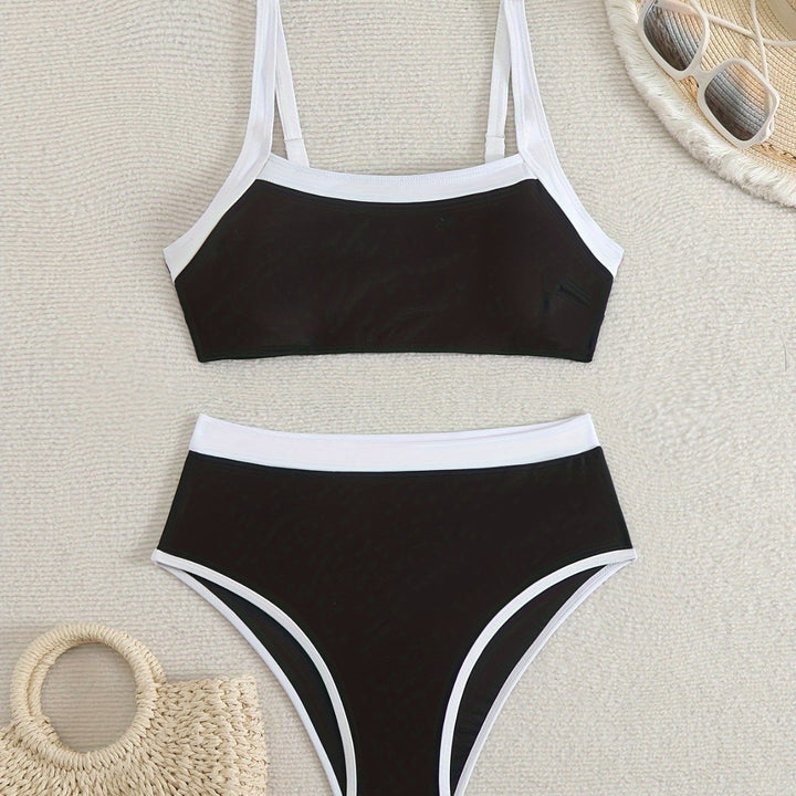 Damen Bikini-Set mit sportlichem Schnitt und hohem Taillenslip Drune