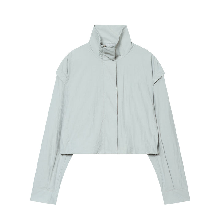 Damen Gekürzte technische Stehkragenjacke mit verdeckter Front Drune