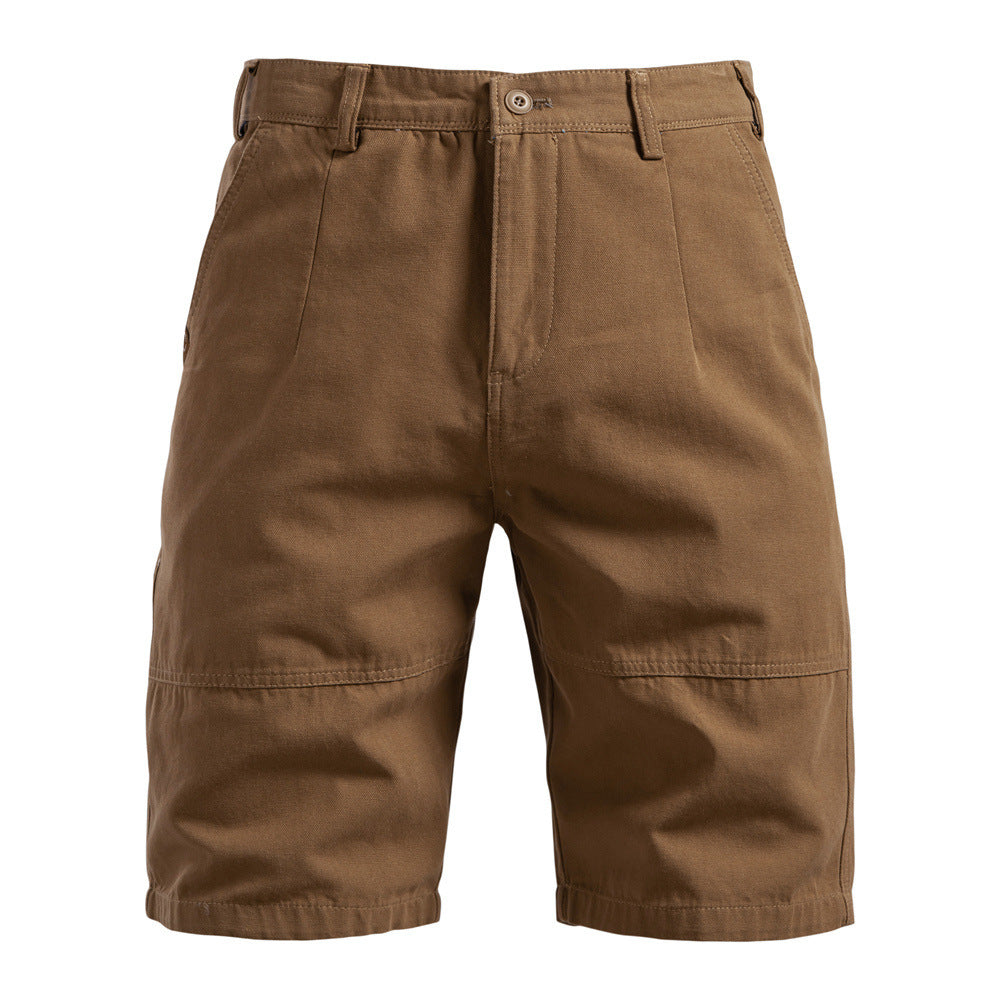 Herren nan robuste Baumwoll-Twill-Bermudahose mit verstärkten Knieeinsätzen und entspannter Passform Drune