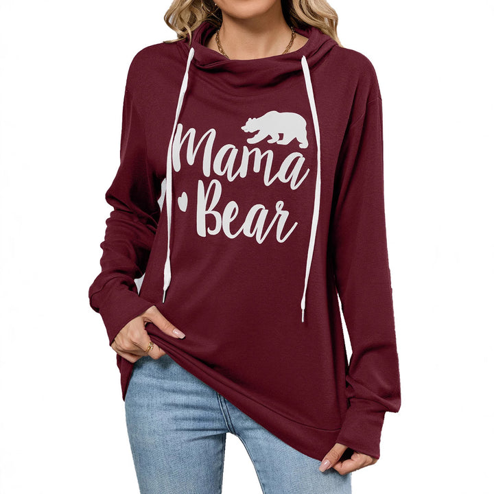 Damen lässiger Kapuzenpullover mit beschriftetem Design Drune