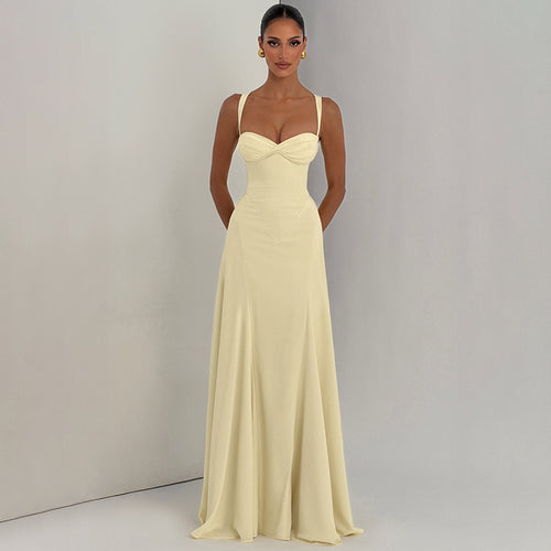 Damen Elegantes Maxikleid mit raffinierten Trägerdetails und schmeichelndem Schnitt Drune