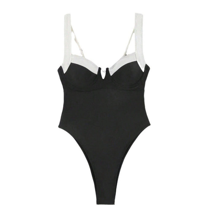Damen Einteiliger Badeanzug mit raffiniertem Bustier-Design und hohen Beinausschnitten Drune
