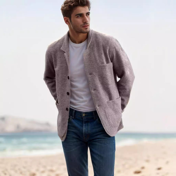 Herren Übergangsjacke aus hochwertigem Material mit stilvollem Kragen und praktischen Taschen Drune