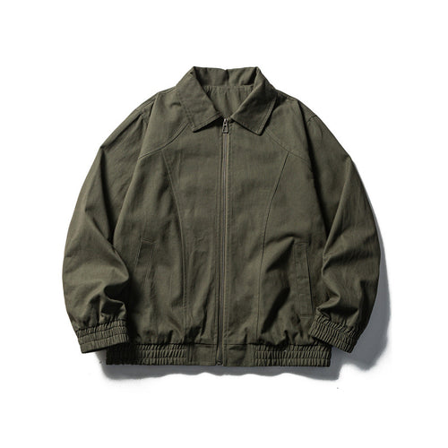 Herren Boxy-Fieldjacke im Utility-Look mit Stehkragen, durchgehendem Reißverschluss und elastischem Saum Drune