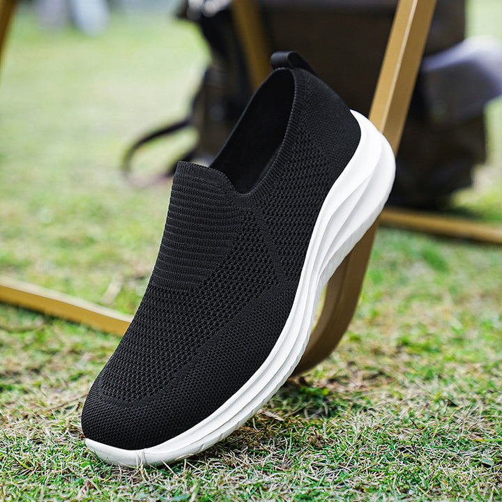Unisex nan sockenähnlicher Strick-Slipper mit anatomischem Komfortfußbett und flexibler Leichtsohle Drune