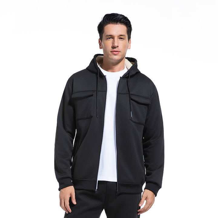 Herren Bequeme Kapuzenjacke Drune