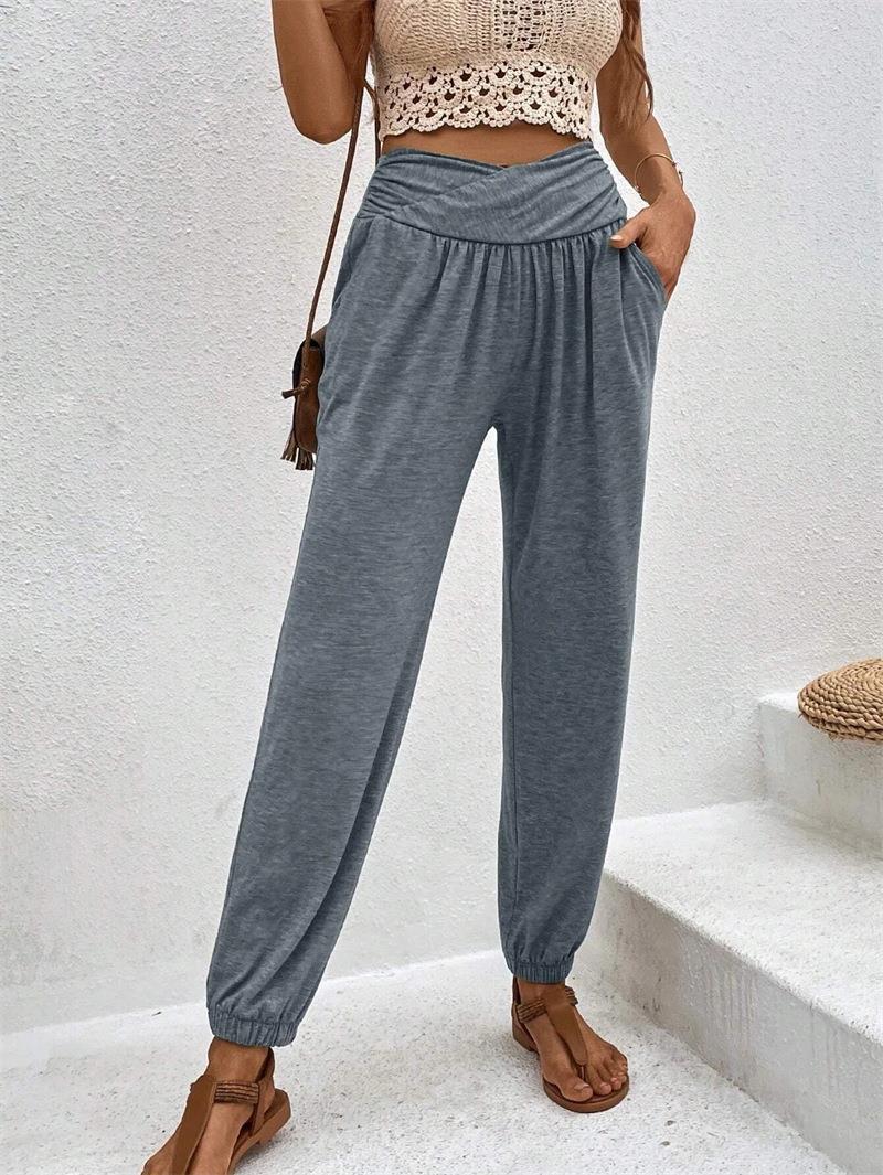 Damen Bequeme Freizeithose mit weit geschnittenem Bund und seitlichen Taschen Drune