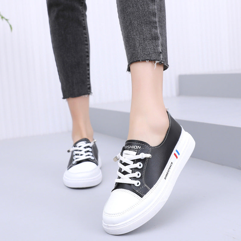 Damen modische Sneakers mit elastischem Schnürsystem und rutschfester Sohle Drune