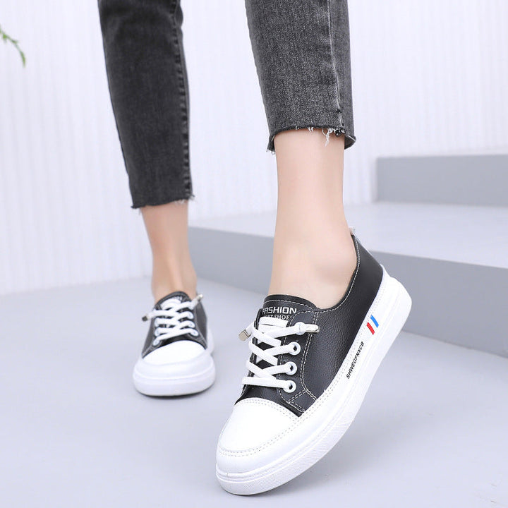 Damen modische Sneakers mit elastischem Schnürsystem und rutschfester Sohle Drune