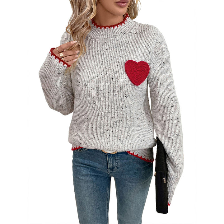 Damen Kuscheliger Pullover mit Herzmotiv Drune