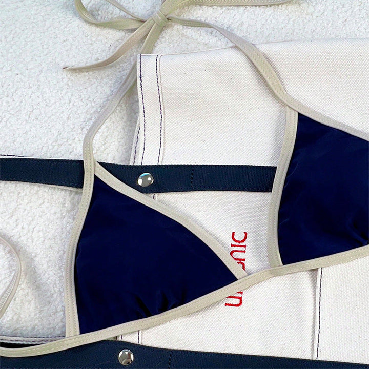 Damen Triangel-Bikini mit verspielten Schleifen Drune