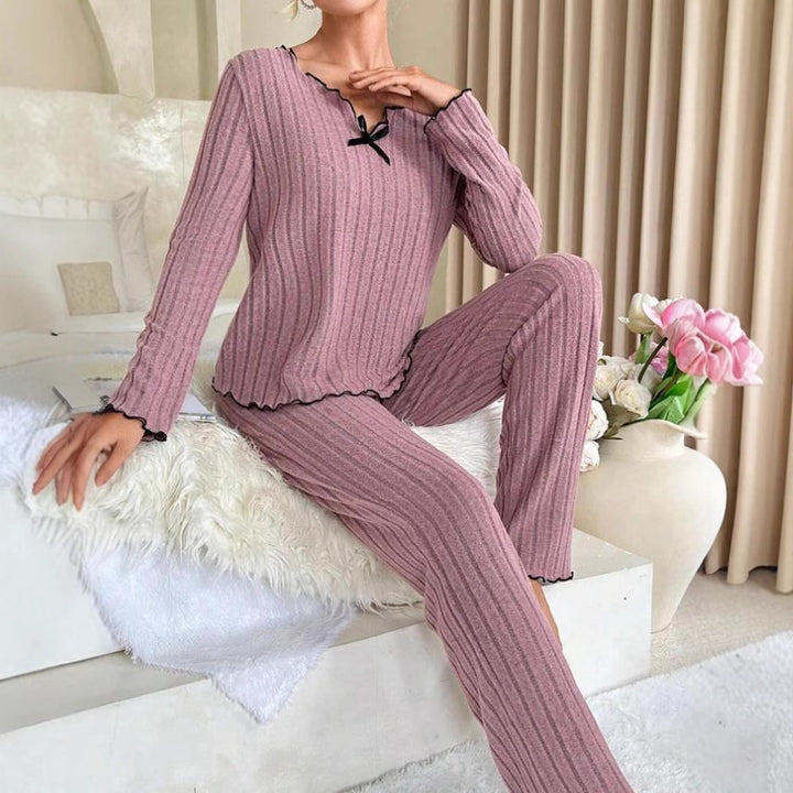 Damen Schlafanzug im eleganten Rippdesign Drune