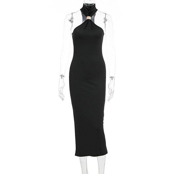 Damen Maxikleid mit asymmetrischem Ausschnitt und elegantem Design Drune