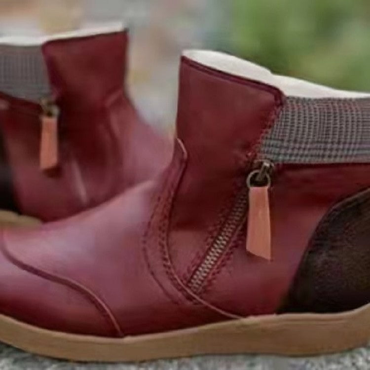 Damen  knöchelhohe Stiefelette mit seitlichem Reißverschluss, gepolstertem Komfortfußbett und flexibler Leichtsohle Drune