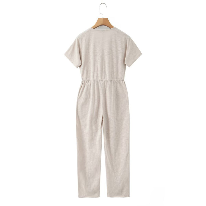 Damen Jumpsuit mit Taillenzug und praktischen Taschen Drune
